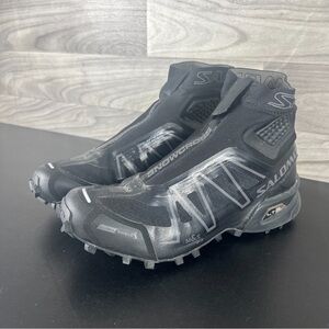 Salomon Snowcross Trail Shoes Men Black M&amp;S Grip Waterproof Outdoor Hiking
